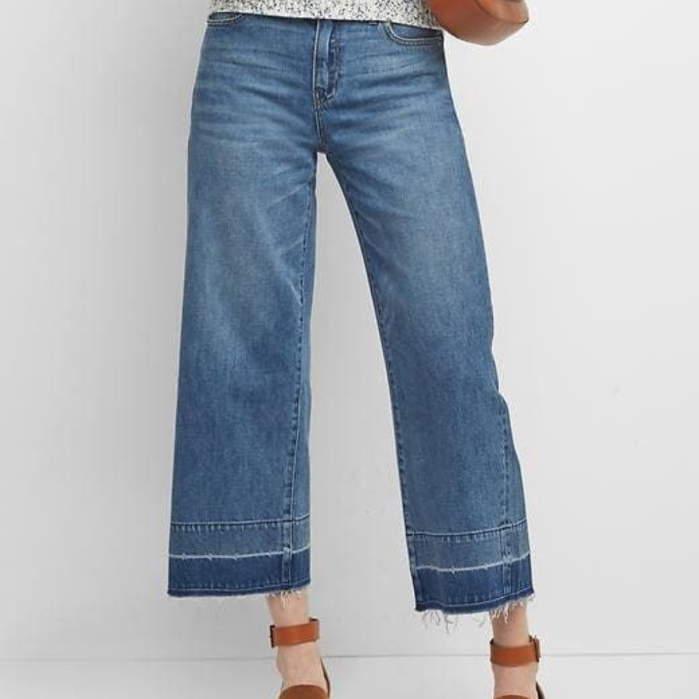 Gap wide leg high rise chino jeans